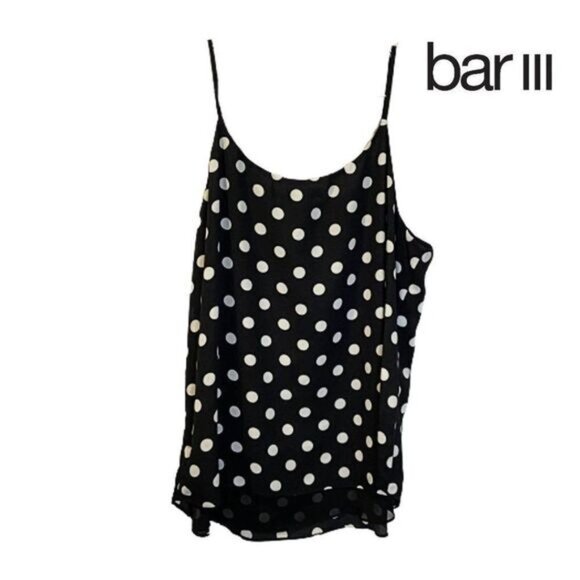 Bar III Women's Polka Dot Print Scoop Neck Camisole Cami Top - Picture 5 of 8